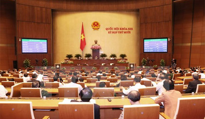 Một phiên họp của Quốc hội khóa XIII. Ảnh: Phương Hoa/TTXVN