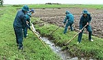 Dân quân xã Long Hưng góp sức xây dựng Nông thôn mới