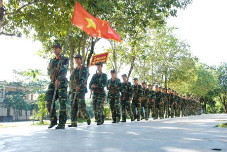 Trên đường hành quân.