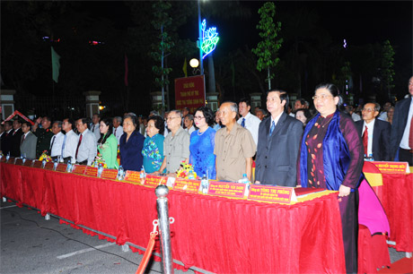 Lãnh đạo Trung ương và tỉnh tham dự lễ.