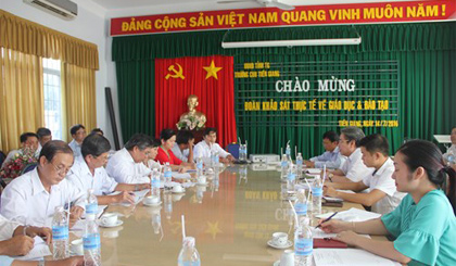 Đoàn khảo sát làm việc với Trường CĐ Nghề Tiền Giang
