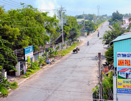 Đường Thân Đức - trục đường chính trong phát triển đô thị Tân Hiệp trong tương lai.