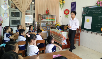 Dạy và học theo phương pháp “Bàn tay nặn bột” tại Trường Tiểu học Thiên Hộ Dương (TP. Mỹ Tho).
