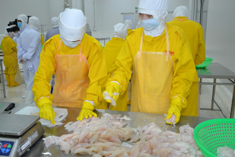 Nguyên liệu cá tẩm bột.