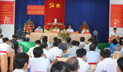 Đoàn công tác Ban Tổ chức Trung ương đến thăm và làm việc tại xã Hiệp Đức, huyện Cai Lậy.