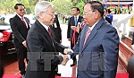 Tổng Bí thư Nguyễn Phú Trọng hội đàm với Tổng Bí thư Lào Volachith