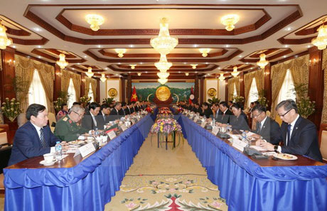  Toàn cảnh hội đàm. Ảnh: Trí Dũng/TTXVN