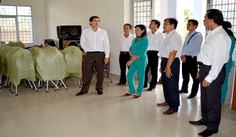 Kiểm tra Nhà văn hóa xã Ngũ Hiệp.