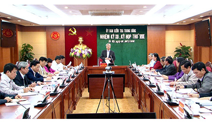 Kỳ họp thứ 8 của Ủy ban Kiểm tra Trung ương. Ảnh: Phạm Cường