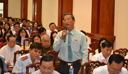 Đại biểu có ý kiến tại phiên chất vấn và trả lời chất vấn.