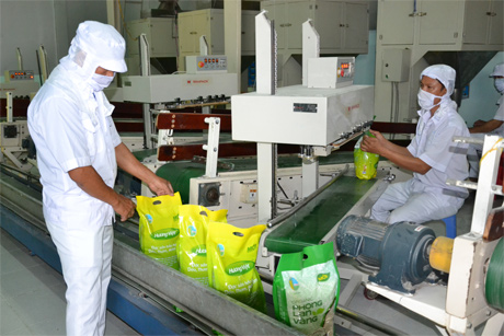 Dây chuyền đóng gói gạo an toàn của Tigifood.