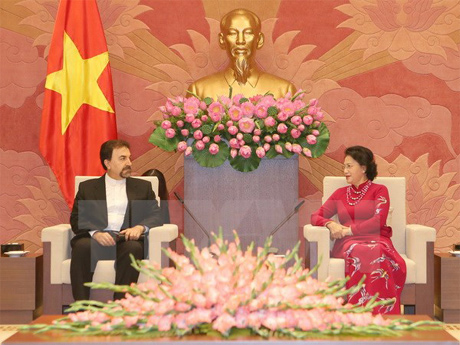  Chủ tịch Quốc hội Nguyễn Thị Kim Ngân tiếp Ngài Saleh Adibi, Đại sứ Cộng hòa Hồi giáo Iran tại Việt Nam đến chào xã giao. Ảnh: Trọng Đức/TTXVN