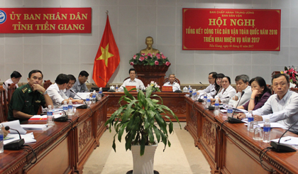  ông Lê Hồng Quang, Ủy viên BCH Trung ương Đảng, Phó Bí thư Thường trực Tỉnh ủy; ông Trần Long Thôn, Trưởng Ban Dân vận Tỉnh ủy chủ trì tại điểm cầu Tiền Giang