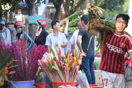 Nhộn nhịp tại shop hoa đường Lê Văn Phẩm