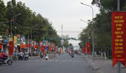 Tuyến đường Nam Kỳ Khởi Nghĩa vào ngày mùng 1 khá trầm lắng.
