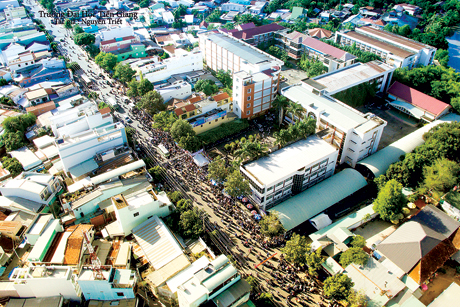 Trường Đại học Tiền Giang trên đường Ấp Bắc - TP. Mỹ Tho.                                                                                        Ảnh: Nguyễn Triết