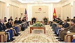 Thượng tướng Phạm Ngọc Minh tiếp đoàn học viên Lục quân Hoa Kỳ