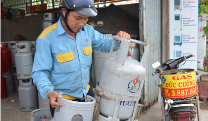 giá gas tăng 21.000 đồng/bình 12kg từ đầu năm 2017 đã tác động đáng kể đến CPI.