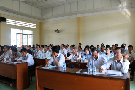 Quang cảnh Hội thảo Giải pháp khôi phục và phát triển cây vú sữa Lò Rèn Vĩnh Kim.