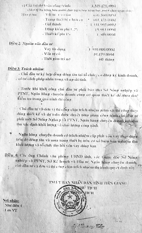 Quyết định 066/QĐ-UB do ông Ngô Quang Thọ, Phó Chủ tịch UBND tỉnh ký ngày 26-3-1998.