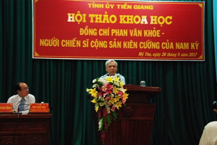 PGS TS Nguyễn Trọng Phúc - Nguyên Viện trưởng Viện lịch sử Đảng, Học viện Chính trị quốc gia Hồ Chí Minh trình bày nghiên cứu về Bí thư Xứ ủy