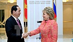 Chủ tịch nước Trần Đại Quang hội kiến Chủ tịch Hội đồng Liên bang Nga
