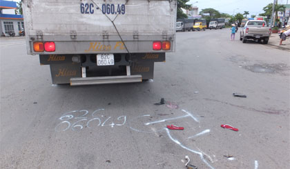 Hiện trường vụ tai nạn.