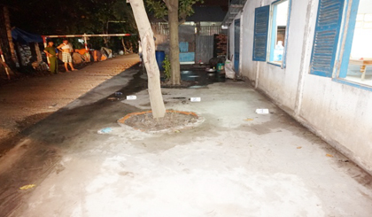 Hiện trường vụ tự thiêu.