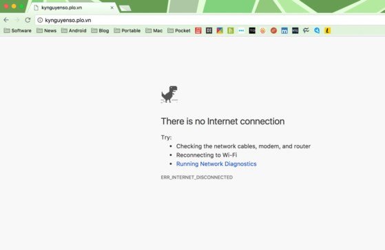 Lỗi kết nối không vào được wifi.