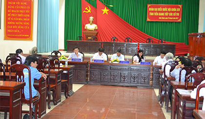 Quang cảnh tại điểm cầu Tiền Giang