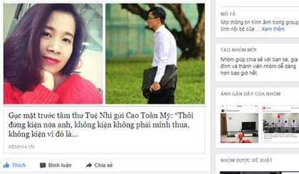 Nhấp vào chia sẻ này, trình duyệt của người dùng sẽ được chuyển tới trang http://d0anhnghiep... (Ảnh chụp màn hình)