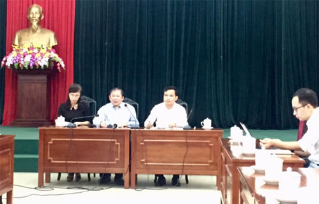  Họp báo công bố điểm sàn đại học năm 2017. Ảnh: VGP/Phương Liên