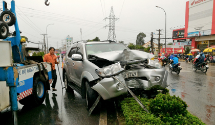 Hiện trường vụ tai nạn.