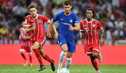 Morata lần đầu ra sân trong màu áo Chelsea. (Nguồn: Getty Images)