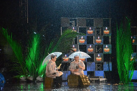 Một tiết mục văn nghệ trong chương trình cầu truyền hình.