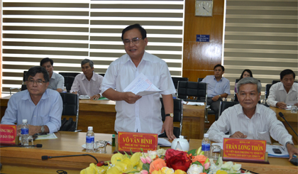 Ông Võ Văn Bình, Phó Bí thư Thường trực Tỉnh ủy, Trưởng Đoàn Đại biểu Quốc hội tỉnh 