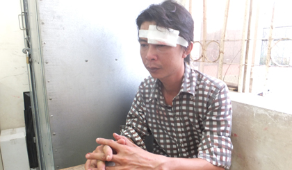 Dũng tại cơ quan công an.