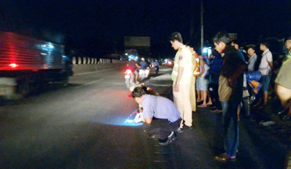Hiện trường vụ tai nạn.