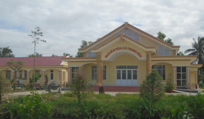 Nhà văn hoá Trung tâm của xã đã hoàn thành