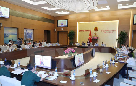 Toàn cảnh Phiên họp thứ 13 của Ủy ban Thường vụ Quốc hội. Ảnh: Trọng Đức/TTXVN