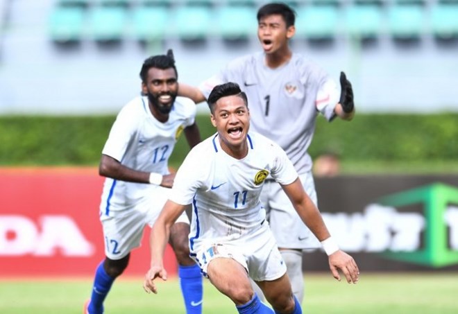 Các cầu thủ chủ nhà U22 Malaysia. (Nguồn: AFC)