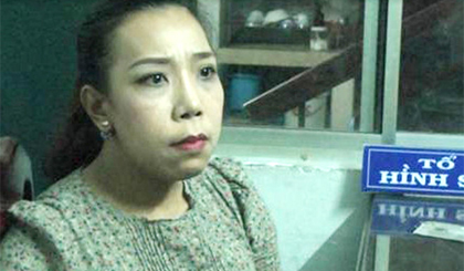 Uyển tại cơ quan điều tra. Ảnh: zing.vn