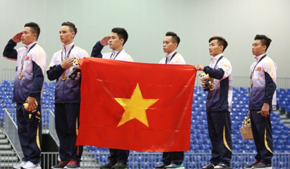 Thể dục dụng cụ giành HCV đầu tiên cho Việt Nam tại SEA Games 29. (Nguồn: Tuoitre)