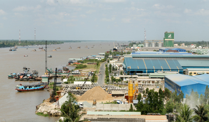 Một góc Khu công nghiệp Mỹ Tho.                                                                                                                                                     Ảnh: HUỲNH NGỌT