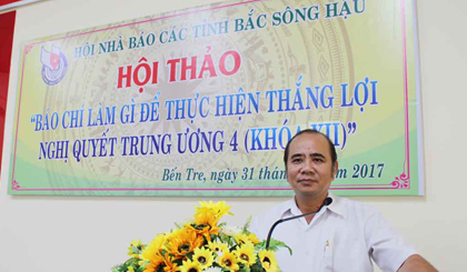 Thư ký Chi hội Nhà báo Báo Long An Phùng Tấn Tú chia sẻ về “Báo chí đưa điều tốt lan tỏa trong cuộc sống”