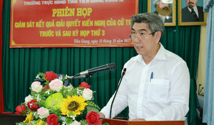 Lãnh đạo Sở Y tế giải trình tại Phiên họp  xem xét kết quả giám sát việc giải quyết ý kiến, kiến nghị của cử tri trước và sau Kỳ họp thứ 3 - HĐND tỉnh khóa IX.