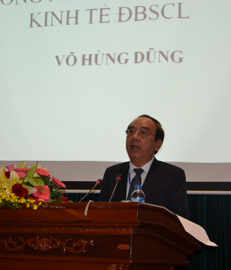 Ông Võ Hùng Dũng, Giám đốc Phòng Thương mại và Công nghiệp Cần Thơ phát biểu.