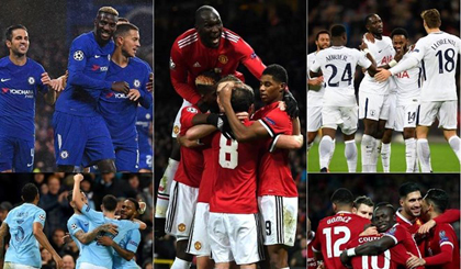 5 đội bóng Anh cùng vào vòng knock-out Champions League.
