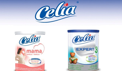Hai mẫu sữa Celia của Tập đoàn Lactalis (Pháp).