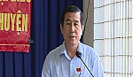 Chủ tịch UBND tỉnh Lê Văn Hưởng tiếp xúc cử tri huyện Chợ Gạo